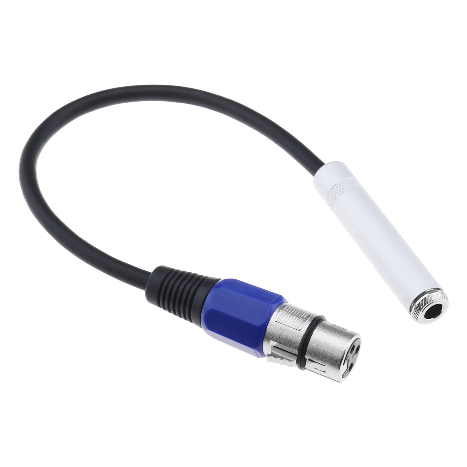 The Lord of the Tools XLR Female to 6.35mm Female Cable 3 Pin XLR to 6.35mm Audio Cable Adapter Connector Converter for Camera Microphone Instrument Mixer