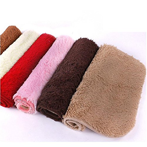 Memory Foam Shag Bath Mat Makaor Luxurious Absorbent Soft Bathroom Shower Rug Floor Non Slip Mat (Coffee, Size: 40cmx 60cm/15.8"x23.6")