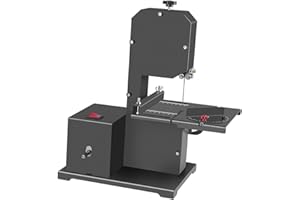 Ymiko Mini Band Saw Machine, 1750RPM Benchtop Table Saw with Flexible Cutting for Woodworking, Adjustable 0-45 Degrees, 800W 