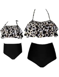 Baby Girls Bikini Swimsuit Set Family Matching Mother Girl Swimwear (Leopard, Girl 4-5T)