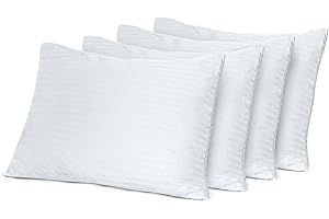 Fairpeak Queen Size Pillow Protectors - 4 Pack Zippered Pillow Covers, Quiet, Breathable Comfort, 20x30, Oeko-TEX 100 Certified