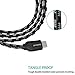 Nekteck Nylon Braided USB-C to USB Type A Male Data & Charging Cord 56k ohm Resistor for Galaxy S8/ S8 Plus,S9/ S9 Plus, LG G5/G6, Google Pixel 3 2/XL, Black - 3.3ft/1m