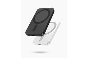 Miady 2-Pack MagSafe-Compatible Portable Charger, 5000mAh Mini Magnetic Power Bank, Compact 5W Wireless Battery Pack for iPhone 17/16/15/14/13/12