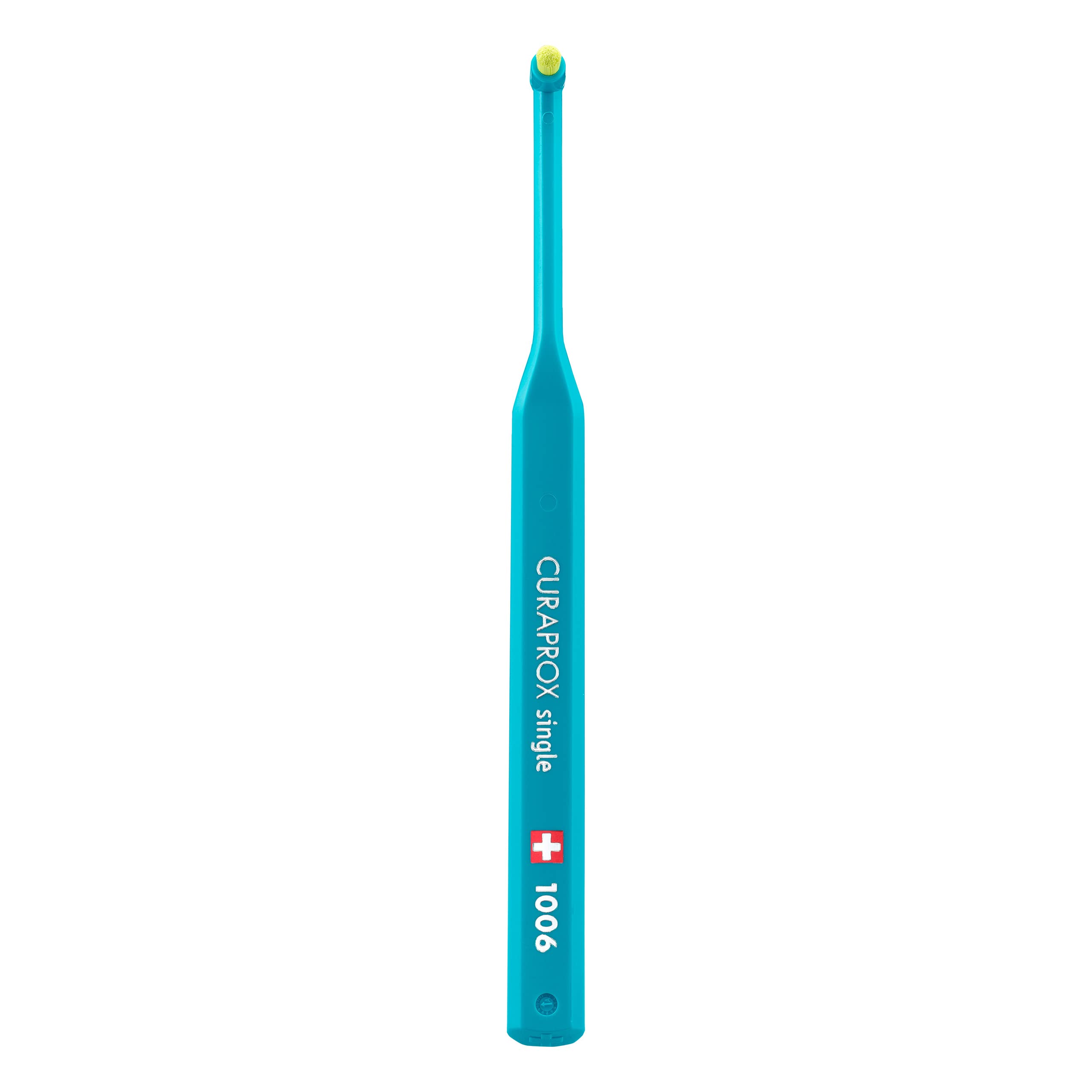Curaprox CS 1006 Single Toothbrush – Targeted Cleaning for Gumline and Braces | Ultra-Soft Single Tuft | for Sensitive Teeth and Implants | Designed in Switzerland