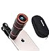 12X Optical Zoom Telescope Lens, Zwish Clip On Cell Phone Camera Lens for iPhone 6/6s Plus/7/8/SE, Samsung S8/S7/S6/Edge, LG, Moto, HTC, Sony and More