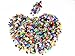 TR318 Brand Pebble Gravel for Fish Turtle Tank Landscape Bottom Decoration Colorful Opal Glass Sand Stone Rocks Glass Ornament for Fantastic Garden or Yard (Colorful)