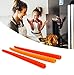 Laminas Oven Rack Protectors, 3 Pack Silicone Oven Shelf Rack Guard Shield, 100% Certified BPA-Free, Heat Resistant, Protect Against Burns and Scars, Dishwasher Safe, 14 inch (Red set)