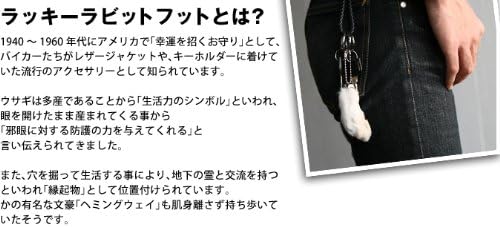 Amazon 幸運を招くお守り ラッキーラビットフットキーホルダー パープル キーホルダー チェーン