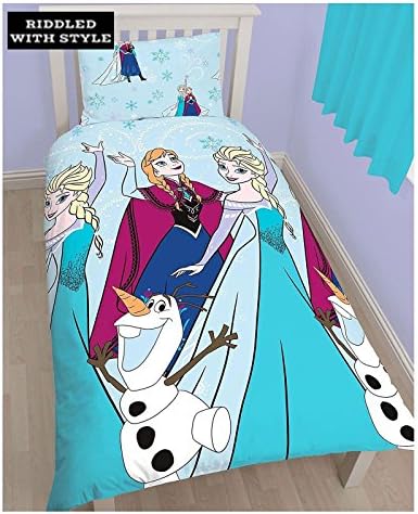 Disney Frozen 'Lights' Single Duvet Set - Repeat Print Design