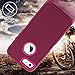 iPhone 5S Case,iPhone SE Case,Fogeek Heavy Duty PC and TPU Combo Protective Defender Body Armor Case for iPhone 5S,iPhone SE and iPhone 5 with Finger Print Function(Wine Red/Rose)