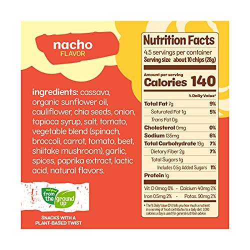 FROM THE GROUND UP Nacho Cauliflower Tortilla Chip, 4.5 OZ Pricepulse