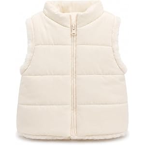 Chaleco Acolchado Unisex para Bebé, Chaleco Puffer Ligero con Cierre, Abrigo Casual de 12 a 18 Meses