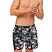 Fort Isle Mens Stretch Swim Trunks - XL - Flamingos and Floral - Quick Dry 4-Way Stretch - Bathing Suit