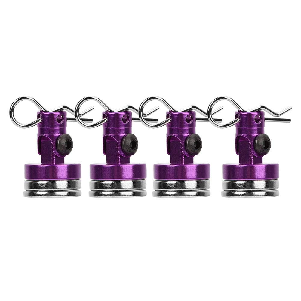 RC Magnetic Stealth, 4PCS Invisible Shell Column for SCX10 4WD HSP 1/10 RC Car with Slotting(Purple)