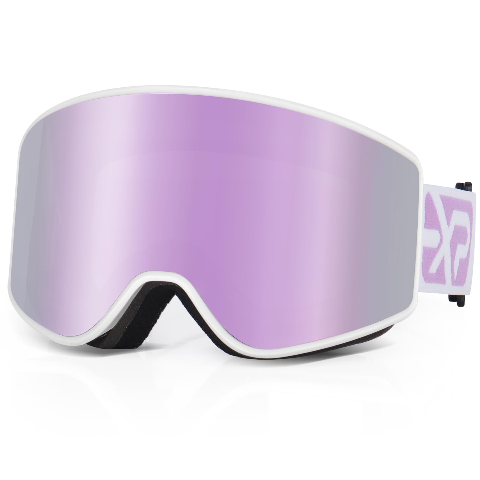 EXP VISION Magnetic Ski Goggles - Frameless OTG Snowboard Goggles With Interchangeable Lens For Men & Women