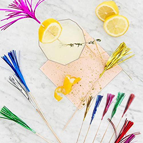 SFYDOM Cocktail Picks Firework Party Picks SFYDOM 400 PCS Firework Cake Toppers, Sandwich & Cocktail Picks, Toothpicks for Cakes Decoration, Party Supplies, Christmas Decoration.