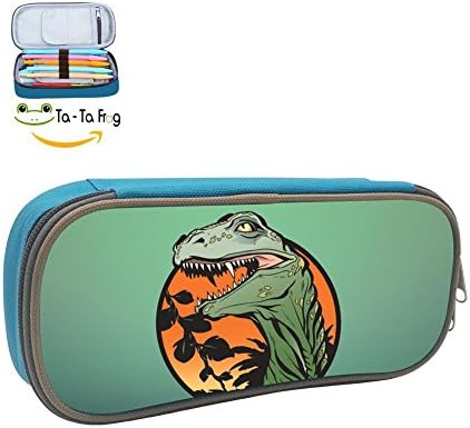 Jurassic Period Dinosaur Big Capacity Pen Bag Makeup Pouch Durable Students Stationery With Double Zipper