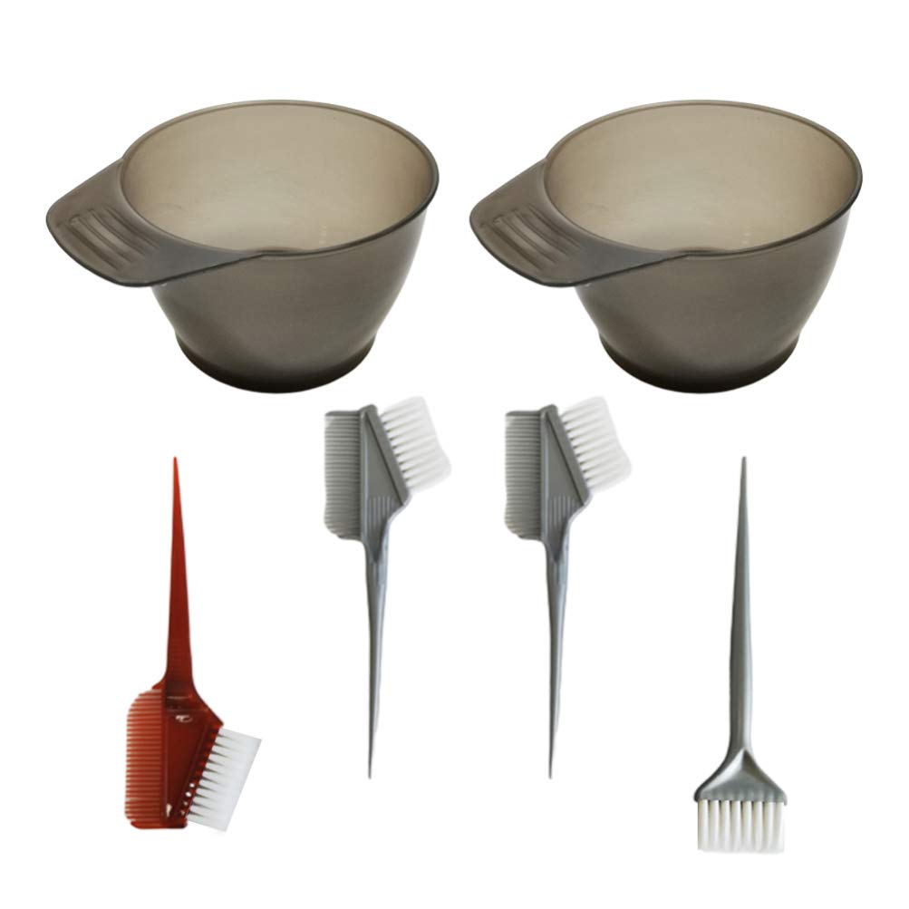 2pcs Hair Dyeing Bowls and 4pcs Hair Coloring Hairdressing Mixing Bowls Professional Tint Tools Supply for Barber Home