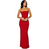 VANCOL Women's Cutout Backless Maxi Dress Sexy Sleeveless Tight Slip Spaghetti Strap Long Dresses