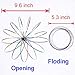 Acomon Flow Ring 2 Pack Magic Flow Ring Kinetic Spring Toy 3D Interactive Sculpture Spinner Toy Gifts for Kids Boys Girls (Silver+Rainbow)
