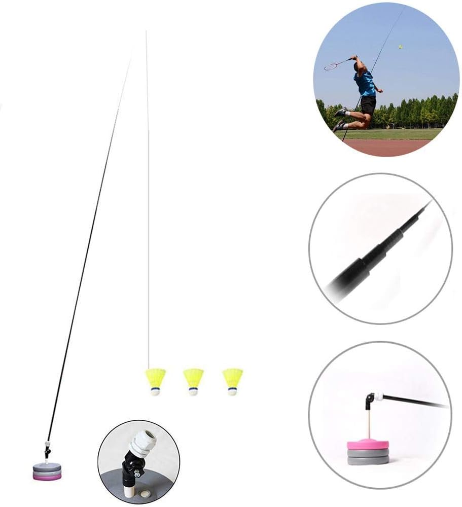 wapern Badminton Trainer Set,Portable Single Play Badminton Training