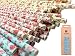 JPACO Floral Paper Straws (75 Pack, Pink, Blue, Yellow) Vintage Flower & Rose Designs, Biodegradable Eco Friendly Disposable Party Straws for Party & Events primary