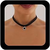 Erimberate Bohemian Crystal Onyx Heart Pendant Necklace Black Ribbon Suede Choker Necklace Small Cz Heart Collar Necklaces Leather Velvet Collar Necklaces Jewelry for Women