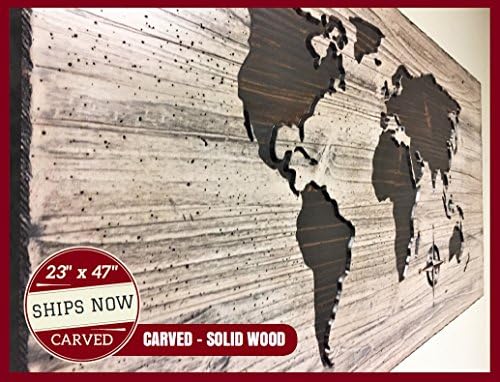 Wooden Map, World Map Wall Art, Home Wall Decor, Ships today, Need a quick gift idea