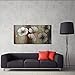 Wieco Art The Memory Extra Large 100% Hand Painted Modern Stretched and Framed Contemporary Flowers Artwork Abstract Floral Oil Paintings on Canvas Wall Art for Living Room Home Decorations