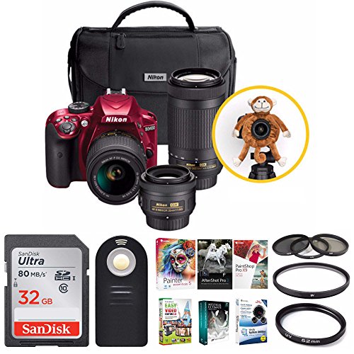 Nikon-D3400-Triple-Lens-Parents-DSLR-Camera-Kit-32GB-Card-Great-Savings-Holiday-Bundle