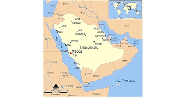 Mecca And Medina Map Amazon.com: Gifts Delight Laminated 20X20 Poster: Mecca, Saudi Arabia  Locator Map : Office Products