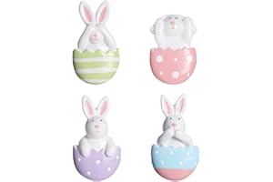 Easter Rabbit Fridge Magnet 4pcs Easter Bunny Fridge Magnet, Resin Refrigerator Magnet, Cartoon Rabbit Easter Egg Fridge Magn