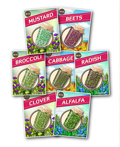 USDA Organic Sprouting Seed Set - 7 Tasty Varieties by Zziggysgal USDA Organic Sprouting Seed Set - 7 Tasty Varieties by Zziggysgal