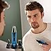 3 in 1 Nose Hair Trimmer - Waterproof Stainless Steel Nose Trimmer Ear Hair Trimmer/Eyebrow Trimmer/Precision Detailer Clipper with LED Light, Wet/Dry Use for Men&Women (Blue)