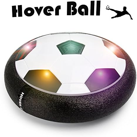 Bldaxn Hover Soccer Ball, Size 4 Air Power Football with Foam Bumpers and Powerful Led Lights, Kids Toys for Training Soccer Indoor or Outdoor with Parents Game