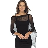 Black Sheer Poncho Shrug Top for Women Lightweight, Women Mesh Poncho for Summer, Mesh Shawl Shrug Pullover Sweater