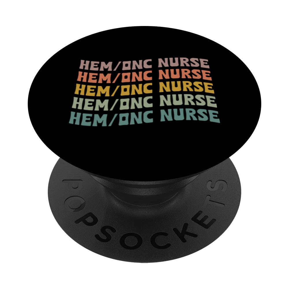 Hem/Onc Nurse Typeset Apparel Hem Onc Nurses PopSockets Swappable PopGrip