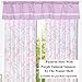 Pink and Mint Floral Window Drapery Panels - Set of Two 84 by 42 Inch Panels