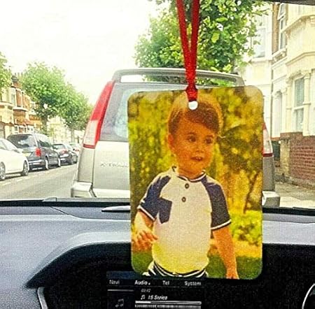 Personalised Car Air Freshener Double Sided Print Amazon De Auto