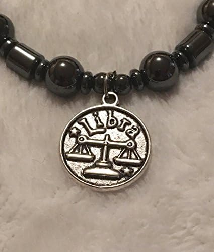 Zodiac Libra Magnetic Hematite Bracelet, High Power Magnetic