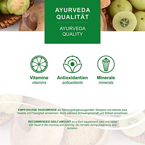 MoriVeda Triphala Presslinge hochdosiert, 1000mg vegan, aus Ayurveda Königsfrüchten Amla, Haritaki und Bibhitaki, 120 Presslinge – Bild 5