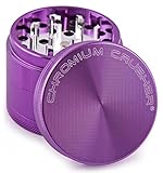 Chromium Crusher 1.6 Inch 4 Piece Tobacco Spice Herb Grinder - Purple