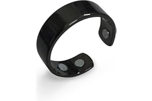 ZCVFA Refined Magnc Stainless Steel Auvulis Migraine Ring Magtherapy Lymphatic Drainage Rings Lymph Nodes Acupuncture Therapy Anti Snoring Rings Migraine Relief Health Jewelry for Men and Women