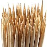 MalloMe Bamboo Marshmallow Roasting Sticks 5mm Thick Extra Long Heavy Duty Wooden Hot Dog Smores Sticks Shish Kabob Skewers Fire Pit Campfire Cooking Kids, 30" L, 100 Piece