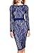 Miusol Women's Long Sleeves Floral Lace Classic Slim Bridesmaid Dress