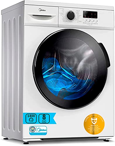 Midea Lavatrice Caricamento Frontale 8 kg da 1400 rpm e pannello digitale - Lavatrici con 14 Programmi - Lavaggio a Libera Installazione - Funzione Vapore e Modalità Eco