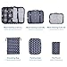 LANGRIA Foldable Packing Cubes Set for Travel Luggage Suitcase Bag Organizers for Underwear Shirts Trousers Toiletry for Business Trips Backpackers Adults and Kids
