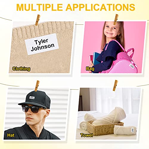 Writable Iron on Clothing Labels, Personalized Labels to Mark Clothes
