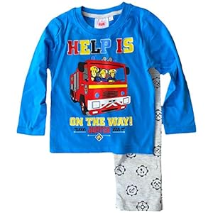 Brandweerman Sam Pyjama voor jongens en meisjes, 3, 4, 5, 6, 8 jaar, 98, 104, 110, 116 cm, actie Hero bovendeel en broek
