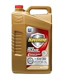 Havoline 5W30 High Mileage Synthetic Blend, 5 Quarts, 1 Pack
